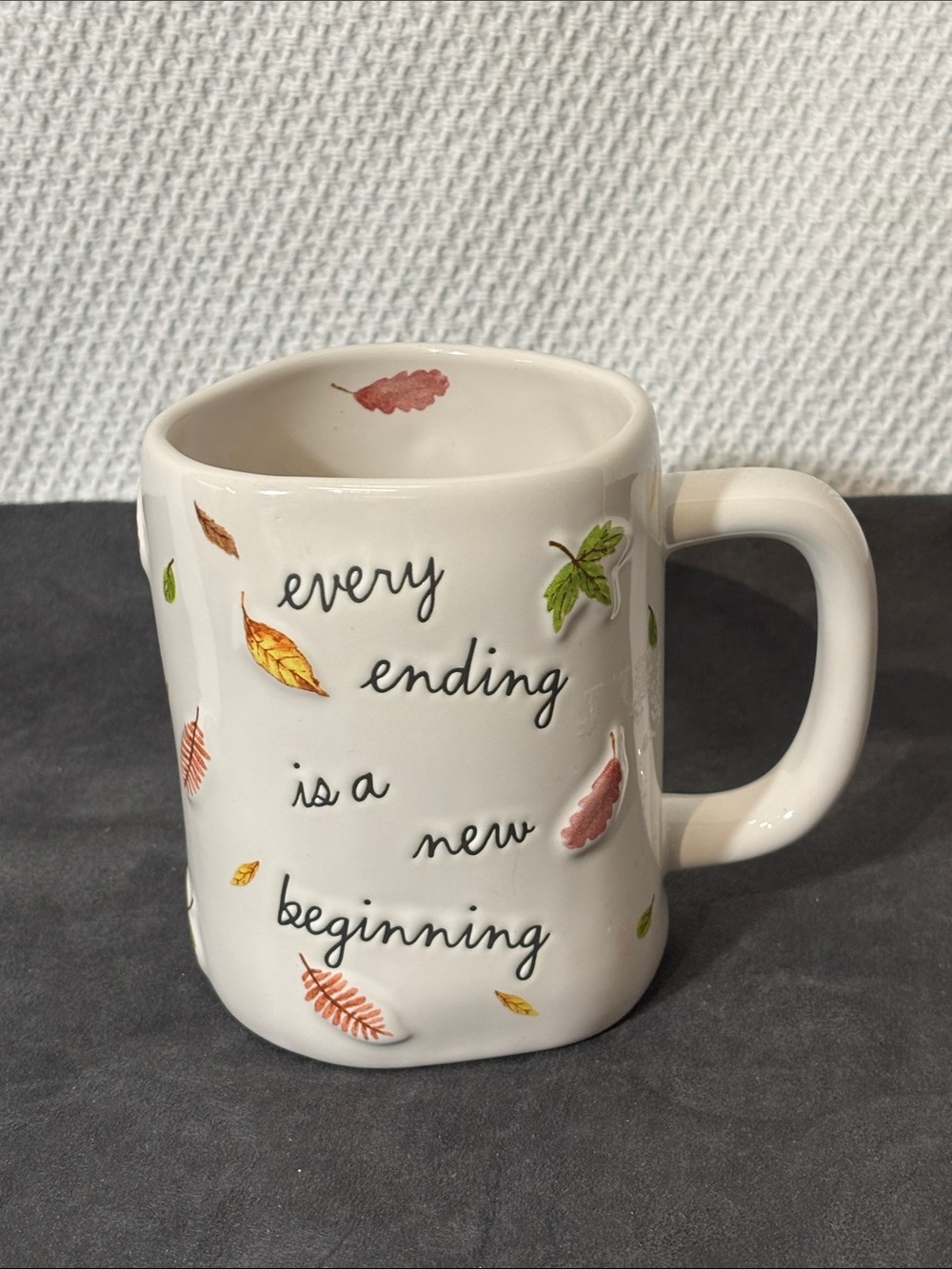 RAE DUNN ARTISAN COLLECTION Every Ending Is a New Beginning Ceramic Mug NEW